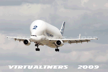 Airbus A300-600ST Beluga aterizando en EDHI